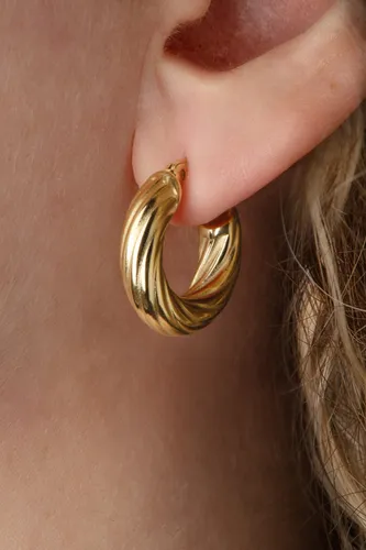 Twisted Creole oorbellen in goud