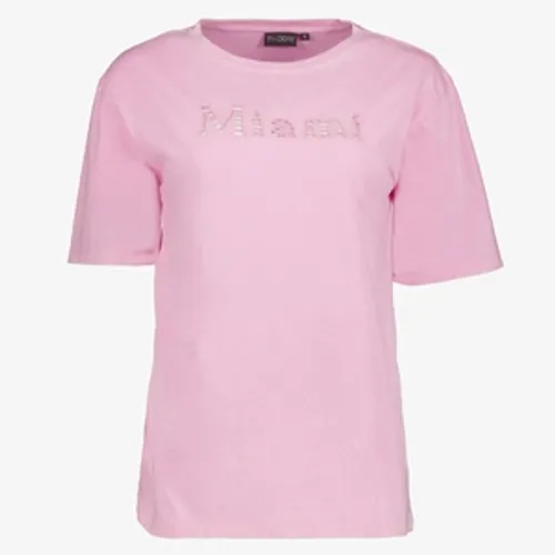 TwoDay dames acid wash T-shirt Miami roze