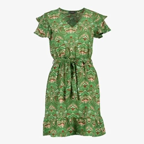 TwoDay dames jurk groen met vlindermouwen