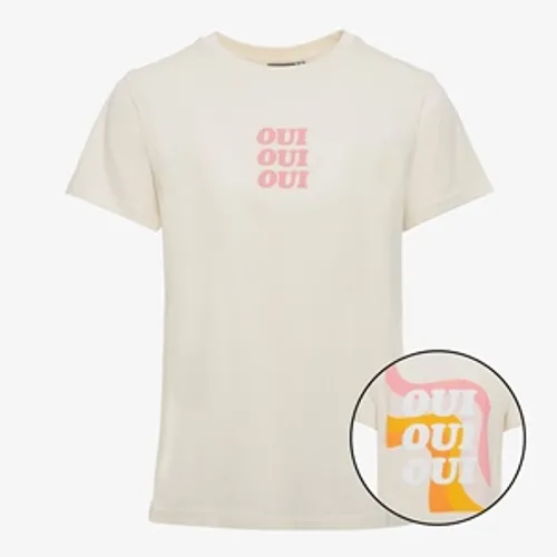 TwoDay dames T-shirt met backprint zand