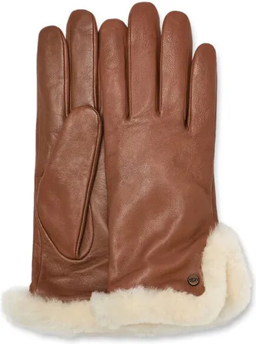 UGG W Leather Sheepskin Vent Glove Dames Handschoenen - Cognac