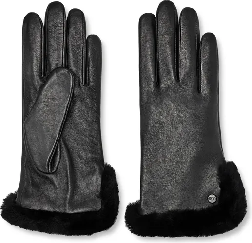 UGG W Leather Sheepskin Vent Glove Dames Handschoenen - Zwart