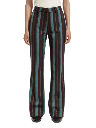 Uitlopende broek met hoge taille - Maat 28/32 - Multicolor - Vrouw - Broek - Scotch & Soda