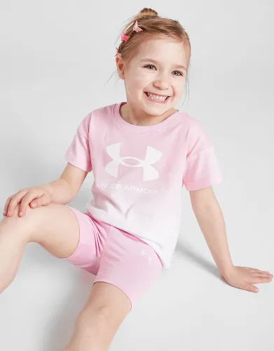 Under Armour Girls' Fade T-Shirt/Shorts Set Infant, Pink