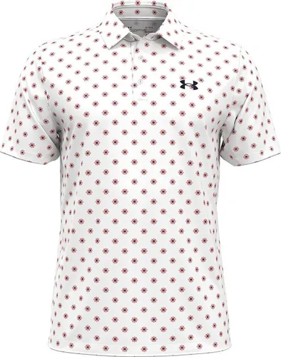 Under Armour Playoff Polo 3.0 Printed- Polo-Wit Pink Fizz