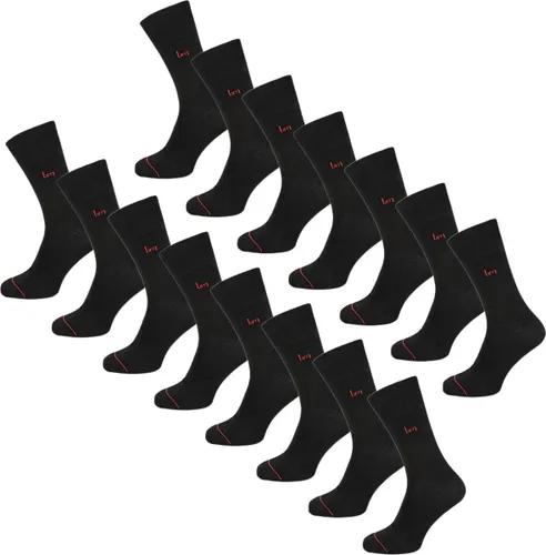Undiemeister - Sokken - Sokken heren - Handgemaakt - Meister pack (15 stuks) - Gemaakt van Mellowood - Hoge sokken - Volcano Ash (zwart) - Anti-transp...