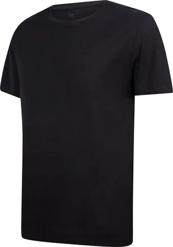 Undiemeister - T-shirt - T-Shirt heren - Casual fit - Korte mouwen - Gemaakt van Mellowood - Ronde hals - Volcano Ash (zwart) - Anti-transpirant - L