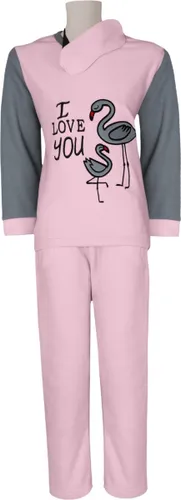UNIFICATO Dames Pyjamaset - Huispak - Fleece - Roze