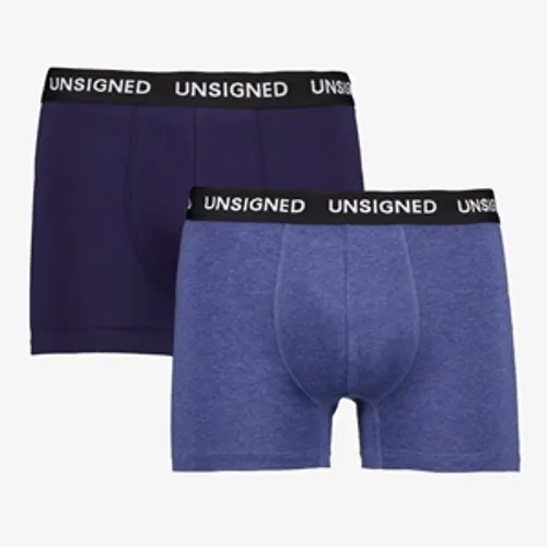 Unsigned heren boxershorts 2-pack blauw