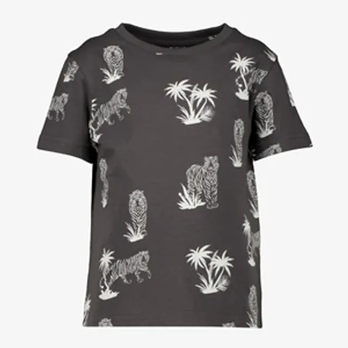 Unsigned jongens T-shirt met tijgers grijs