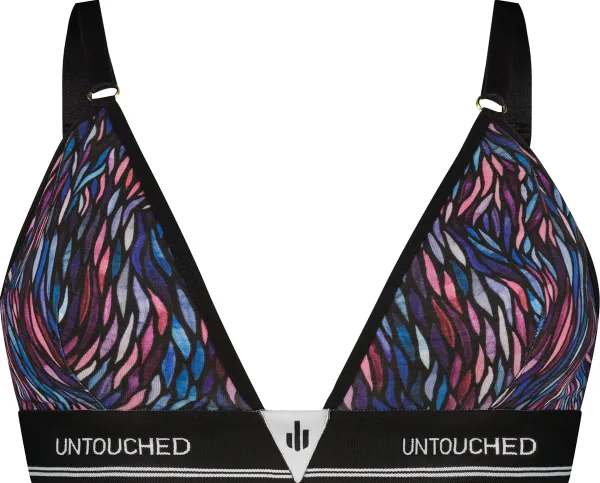 Untouched bh zonder beugel - ondergoed dames - duurzaam - perfecte pasvorm - Aquarelle Stripes bralette S