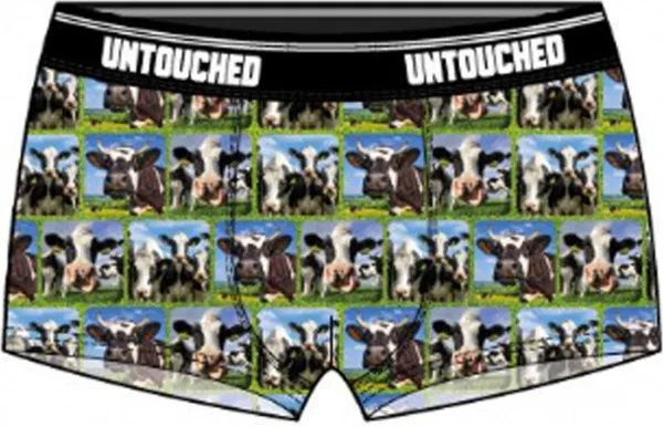 Untouched Cow Boxer + sokken - S - 39-42 - Cadeau set - Sock my Feet - Vaderdag - Duurzaam - koeienprint - leuk cadeau