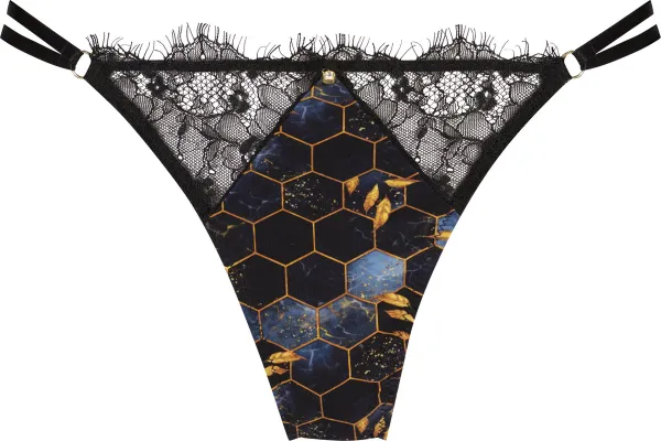Untouched strings dames - ondergoed dames - duurzaam - perfecte pasvorm - Fancy Honeycomb String S