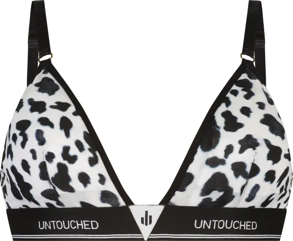 Untouched Underwear Lingerie Cow Skin Bralette  S Beugelloze bh - Beugelloos  - Dames cadeautips