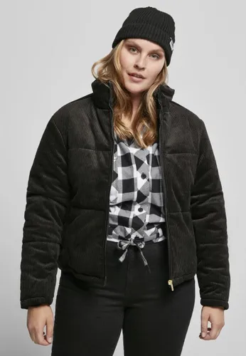 Urban Classics Damen Winterjacke Ladies Corduroy Puffer Jacket Black-L