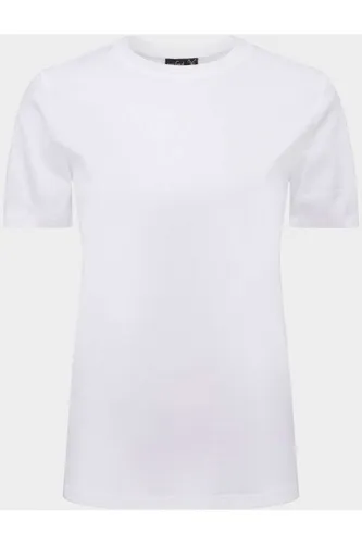 van Laack Slim Fit Dames T-shirt wit, Effen