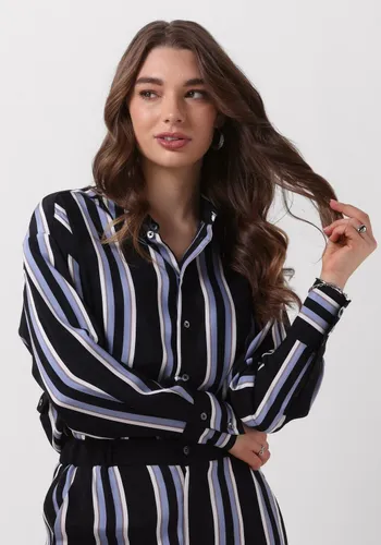 VANILIA Dames Blouses Blouse Striped Fit Adjustable - Zwart