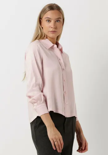 VANILIA Dames Blouses Silky Cropped Shirt - Lichtroze