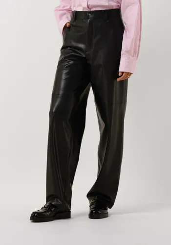VANILIA Dames Broeken Vegan Leather Trousers - Zwart