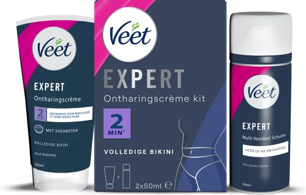 Veet Expert Volledige Bikini Ontharingscrème kit - Alle huidtypes - 200ml