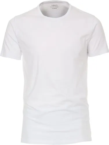 Venti Basis T-shirt Met Stretch Ronde hals Wit 2-Pack - L