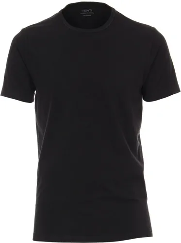Venti Basis T-shirt Met Stretch Ronde hals Zwart 2-Pack - L