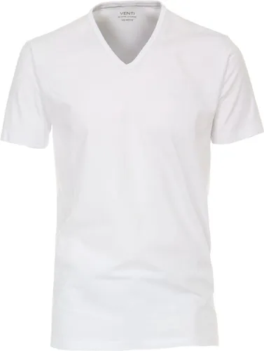 Venti Basis T-shirt Met Stretch V-hals Wit 2-Pack 012600-001 - L