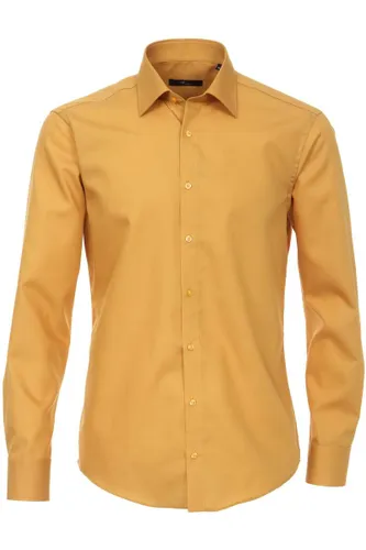Venti Modern Fit Overhemd geel, Faux-uni