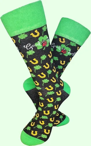 Verjaardags cadeau - Opkikker sokken - Geluk - Print sokken - vrolijke sokken - valentijn cadeau - aparte sokken - Hoefijzer - grappige sokken - leuke