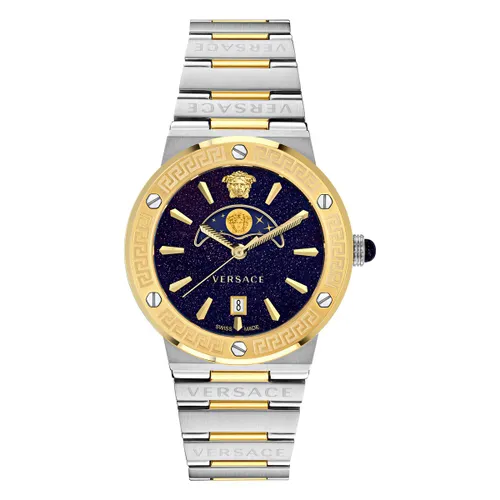 Versace Greca Logo Moonphase VE7G00223 Horloge - Staal - Multi - Ø 38 mm