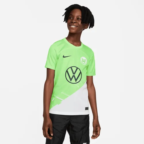 VfL Wolfsburg 2023/24 Stadium Thuis Nike Dri-FIT voetbalshirt voor oudere kids - Groen