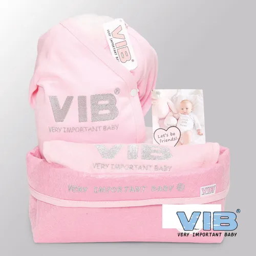 VIB® - Giftset Commodemandje - VIB Girl (Roze) - Babykleertjes - Baby cadeau