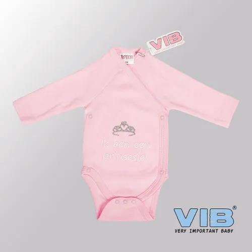 VIB® - Rompertje Luxe Katoen - Ik ben een prinsesje (Roze) - Babykleertjes - Baby cadeau