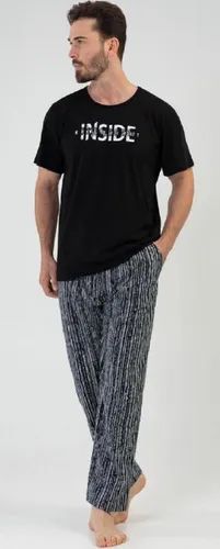 Vienetta | heren pyjama| korte mouwen | lange broek | 100% katoen | M