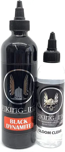 Viking Inktset, zwart, Dynamite 270 ml + heldere glans