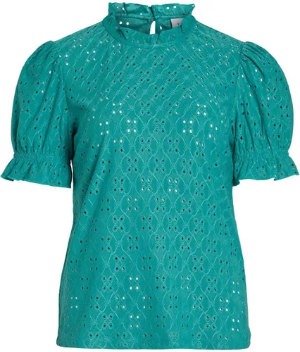 Vila T-shirt Vikawa S/s Flounce Top/su - Noos 14070251 Alhambra Dames
