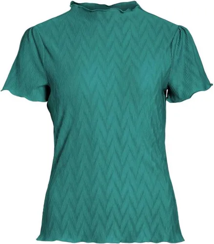 Vila T-shirt Viplisea Funnel Neck S/s Top 14096096 Tropical Green Dames