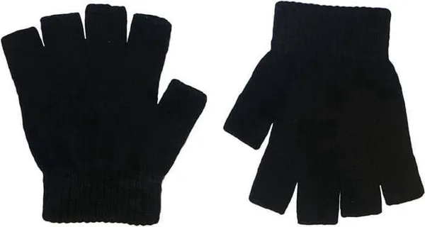 Vingerloze Handschoenen - Fingerless Gaming Gloves - Zonder vingertoppen - Geschikt voor Dames en Heren Unisex - Zwart