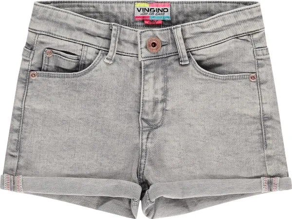 Vingino Essentials Kinder Meisjes High Waist Short Jeans