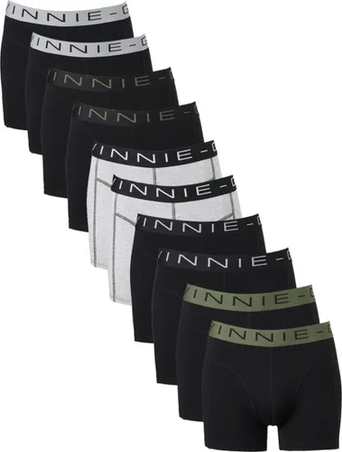 Vinnie-G Boxershorts Voordeelpakket - 10 stuks - Black/Forest Green/Grey - Maat L - Heren Onderbroeken - Geen irritante Labels - Katoen heren ondergoe...