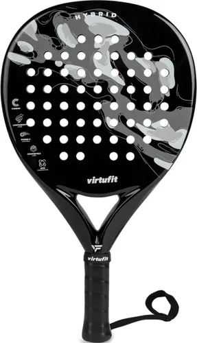 VirtuFit Hybrid Padel Racket - Zwart - Grijs