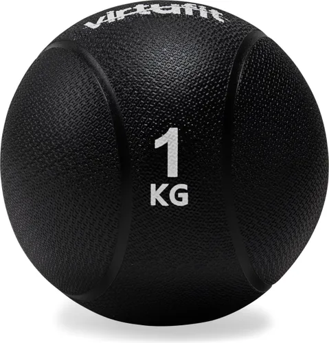 VirtuFit Medicijnbal - Medicine Ball - Rubber - 1kg - Zwart