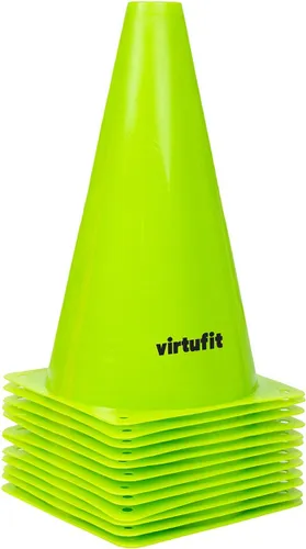 VirtuFit Pionnen Set - 23 cm - 12 Stuks - Groen - Voetbal trainingshoedjes