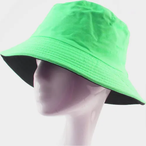 Vissers hoed- Effen- Katoen-Heren- Dames- Unisex- Tweekanten gebruik- Groen