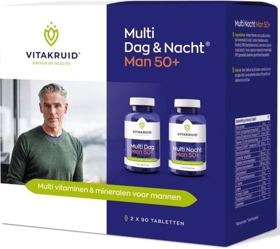 Vitakruid - Multi dag & nacht man 50+ 2 x 90 tabletten - 180 Tabletten