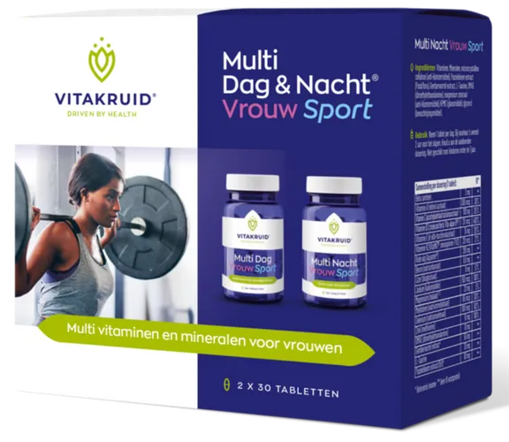 Vitakruid Multi Dag & Nacht Vrouw Sport Tabletten