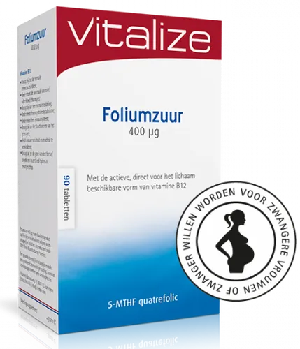 Vitalize Foliumzuur 400mcg Tabletten