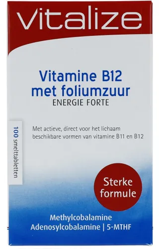 Vitalize Vitamine B12 Energie Forte Smelttabletten 100st