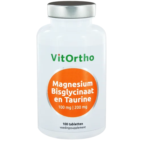 Vitortho Magnesium Bisglycinaat en Taurine 100mg Tabletten