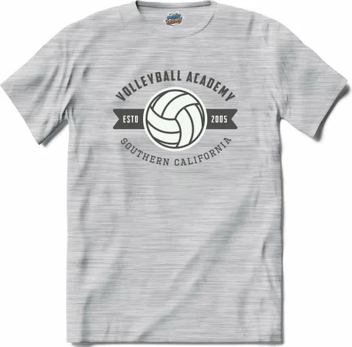 Volleybal academy sport - T-Shirt - Heren - Donker Grijs - Gemêleerd